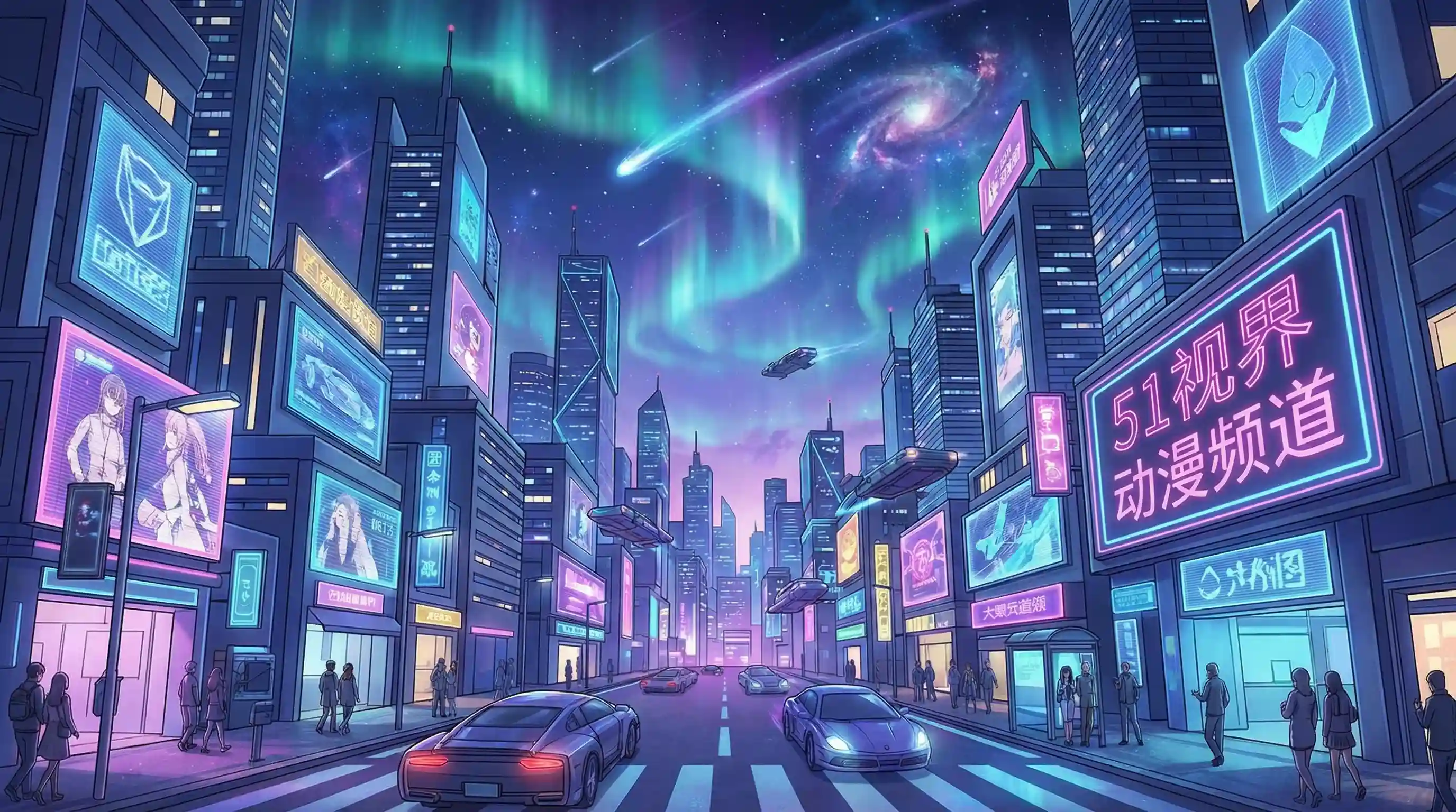 日式动漫风格城市夜景 - 五一暗网 动漫推荐